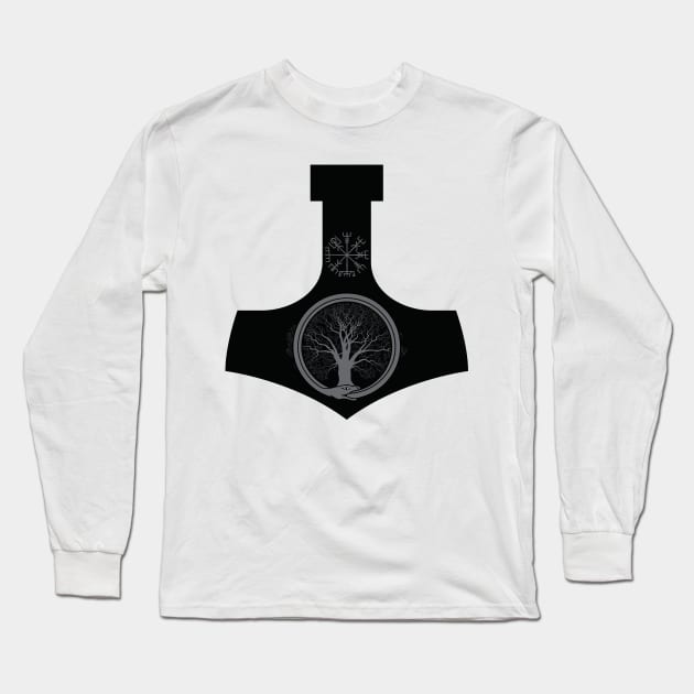 Hammer of the Gods Art Long Sleeve T-Shirt by GrafDot